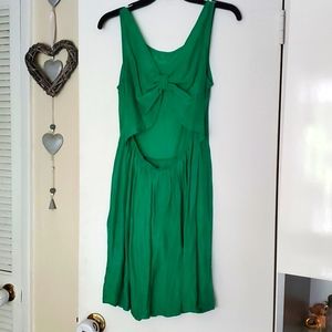 Green short summer dress